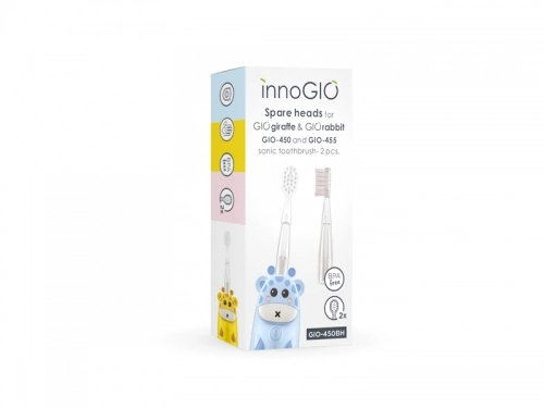 GIOgiraffe,panda és rabbit fogkeféhez 2 db pótfej