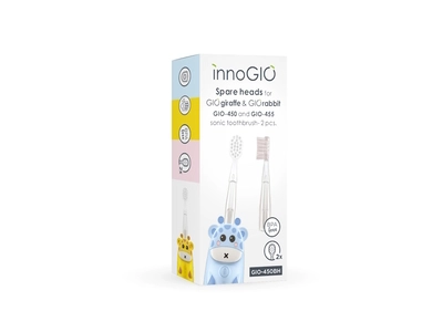 GIOgiraffe,panda és rabbit fogkeféhez 2 db pótfej
