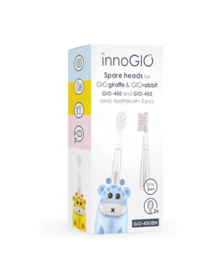 GIOgiraffe,panda és rabbit fogkeféhez 2 db pótfej